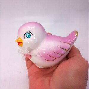 NWT Purple Ceramic Bird Figurine Baby Chick